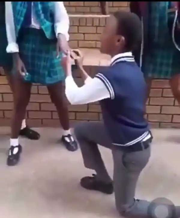 Secondary School Boy Proposes To His Classmate (Photos, Video)
